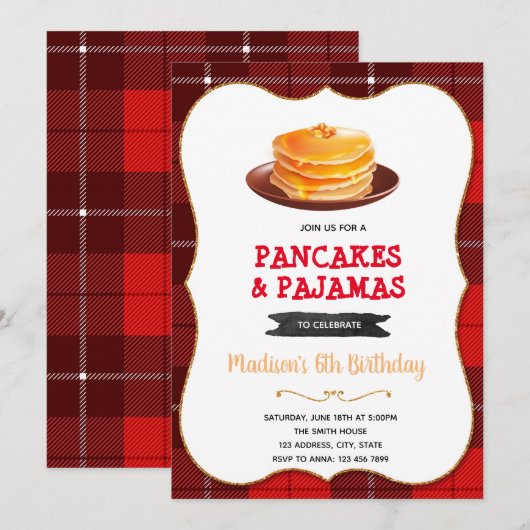 invitation à crêpes de bûcheron (Devant / Derrière)