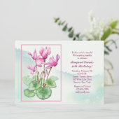 Invitation à Cyclamen Flowers (Debout devant)