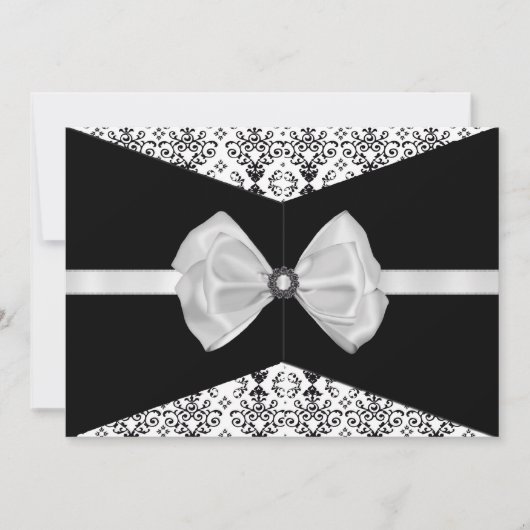 Invitation à damas bitumineux [noir et blanc] (Devant)