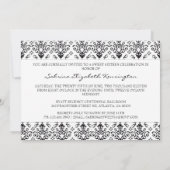 Invitation à damas bitumineux [noir et blanc] (Dos)