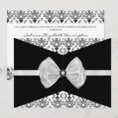 Invitation à damas bitumineux [noir et blanc] (Devant / Derrière)