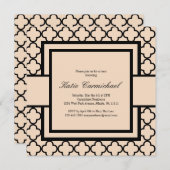 Invitation à Damas noir et ivoire (Devant / Derrière)