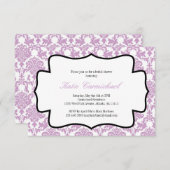 Invitation à Damas pourpre de lavande (Devant / Derrière)