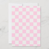 Invitation à damiers Retro Super Disco 4e fête d'anniversaire (Dos)