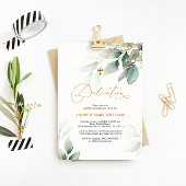 Invitation à Dedication Eucalyptus Vert & Or