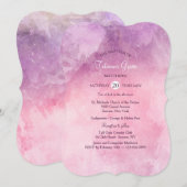 Invitation à dégradé rose (Devant / Derrière)