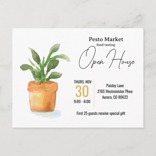 Invitation à déguster des aliments pour une maison (Devant)