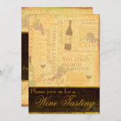 Invitation à déguster des vins (Devant / Derrière)