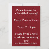 Invitation à déguster des vins (Dos)