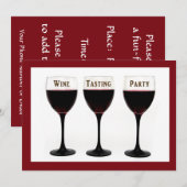 Invitation à déguster des vins (Devant / Derrière)