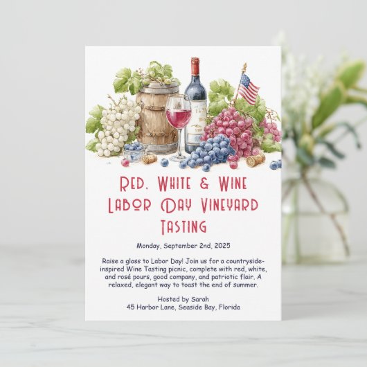 Invitation À Déguster Le Vin De La Fête Du Travail (Debout devant)