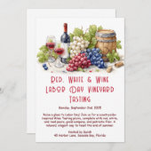 Invitation À Déguster Le Vin De La Fête Du Travail (Devant / Derrière)