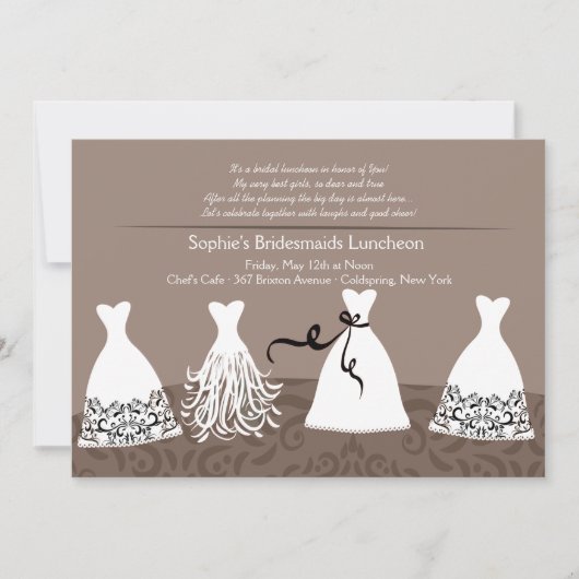 Invitation à déjeuner de la servante de Bridesmaid (Devant)