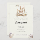 Invitation à déjeuner de Pâques (Devant / Derrière)