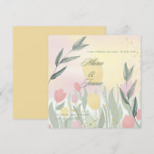 Invitation A Delicate Tulip Wedding Celebration (Devant / Derrière)