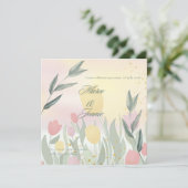 Invitation A Delicate Tulip Wedding Celebration (Debout devant)