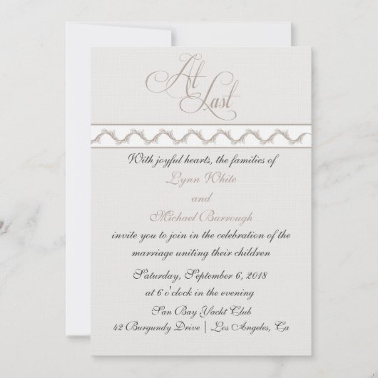 Invitation À Dernier (Devant)