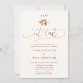 Invitation À Dernier automne Élégante Calligraphie Foliage Ma (Devant)