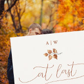 Invitation À Dernier automne Élégante Calligraphie Foliage Ma