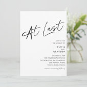 Invitation À Dernier éditable minimaliste moderne Mariage (Debout devant)