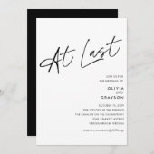 Invitation À Dernier éditable minimaliste moderne Mariage (Devant / Derrière)
