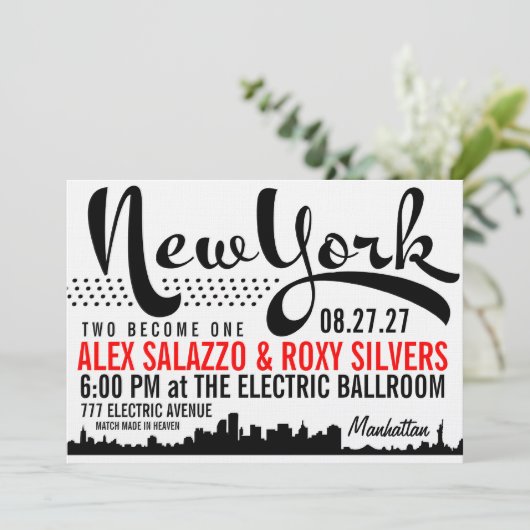 Invitation à destination de NEW YORK (Debout devant)