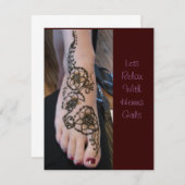 Invitation à détendre le temps du henné (Devant / Derrière)