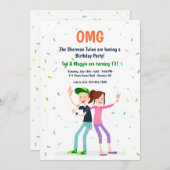 Invitation à deux Ados (Devant / Derrière)