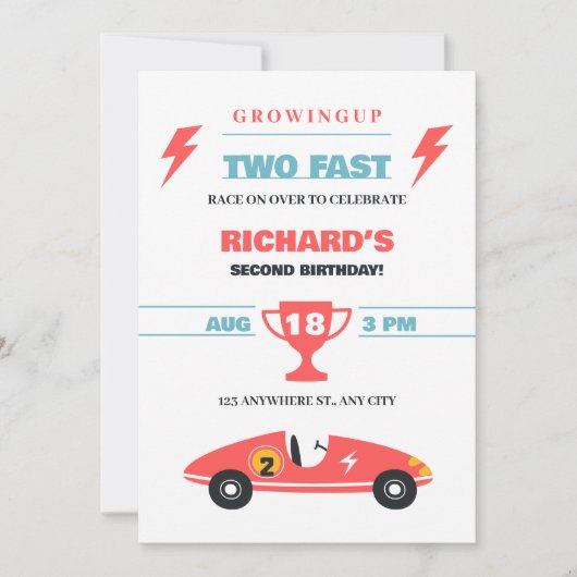 invitation à deux ans (Devant)