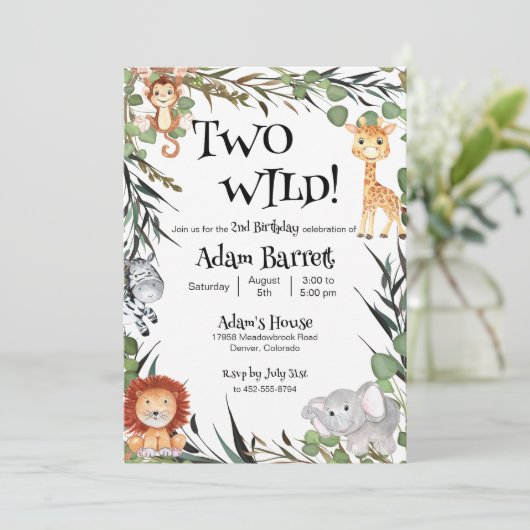 Invitation à deux ans Wild (Debout devant)