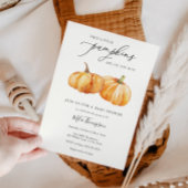 Invitation à deux Baby showers jumeaux Citrouille