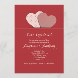 Invitation à deux coeurs