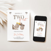 Invitation à deux monstre jaune rapide