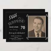 Invitation à deux parties pour anniversaire surpri (Devant / Derrière)