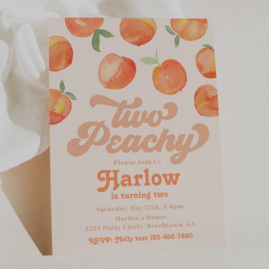 Invitation à deux pêches | Invitation d'anniversai