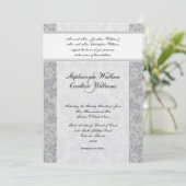Invitation à deux tons Grey Mariage damassé (Debout devant)