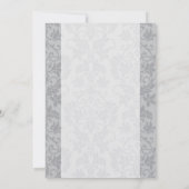 Invitation à deux tons Grey Mariage damassé (Dos)
