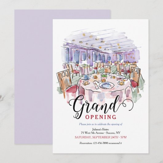 Invitation à dîner au restaurant (Devant / Derrière)