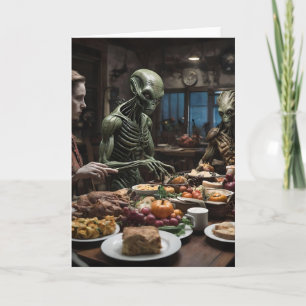 invitation à dîner d'alien de thanksgiving personn