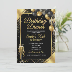 Invitation à dîner d'anniversaire