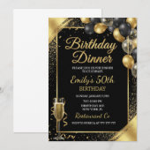Invitation à dîner d'anniversaire (Devant / Derrière)