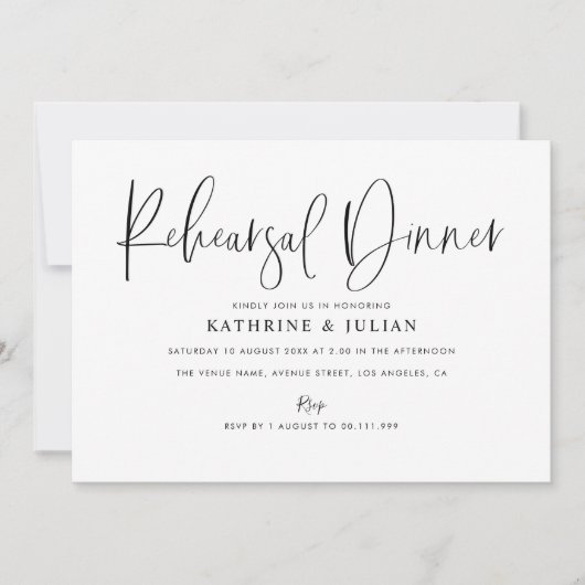 invitation à dîner de la répétition de script (Devant)