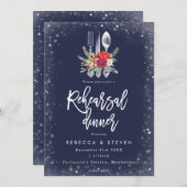 invitation à dîner de la répétition florale d'hive (Devant / Derrière)