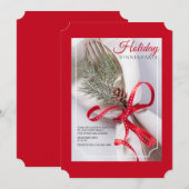Invitation à dîner de Noël (Devant / Derrière)