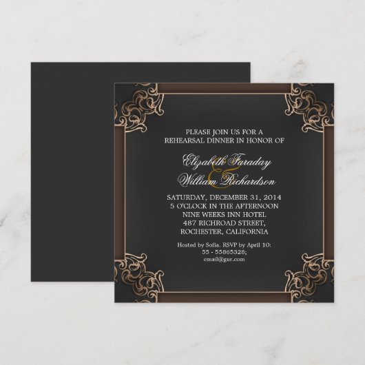 invitation à dîner de répétition (Devant / Derrière)