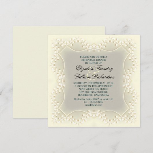 invitation à dîner de répétition (Devant / Derrière)