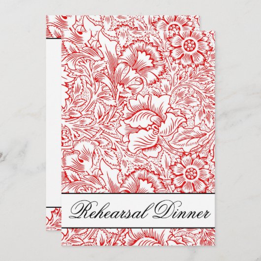 invitation à dîner de répétition damas (Devant / Derrière)