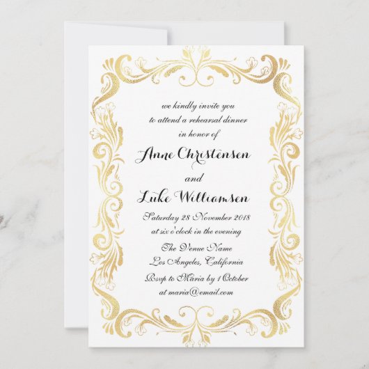 invitation à dîner de répétition de script (Devant)