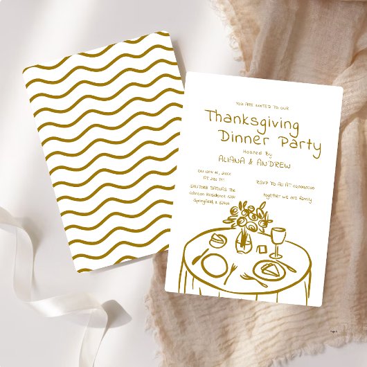 Invitation À Dîner De Thanksgiving