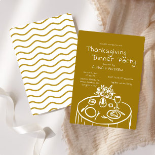 Invitation À Dîner De Thanksgiving
